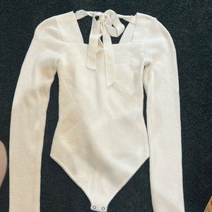 NWOT  Abercrombie bodysuit sweater with bow